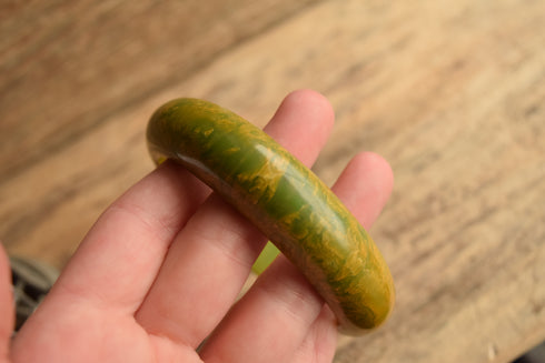 Marbled Green Bakelite Bangle